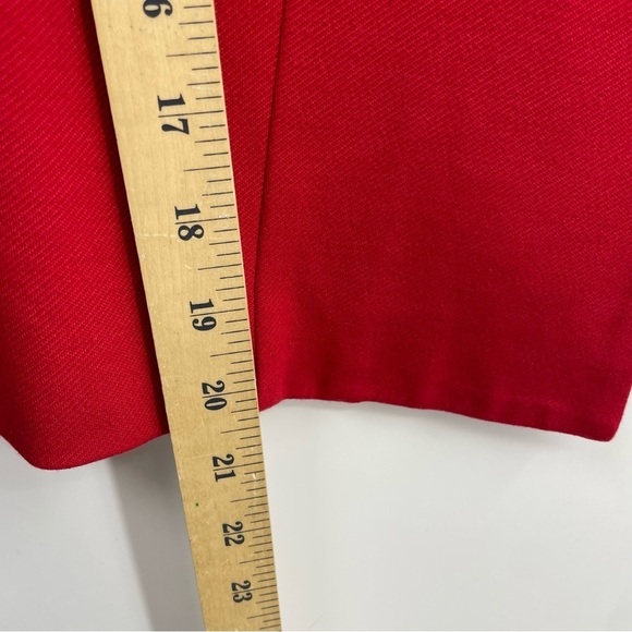 Cabi Beau Blazer Jacket Sz 4 Red Gold 3-Button Bow 3/4 Sleeve Office Career - Picture 8 of 9
